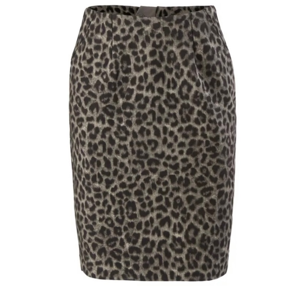 CAbi 3402 Jungle Skirt Puma Ponte Knit Size 12 Pockets